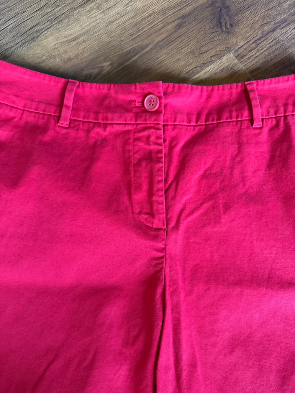 Talbots Red Scalloped Hem Shorts Size 10 Classic Preppy Summer - Picture 3 of 7